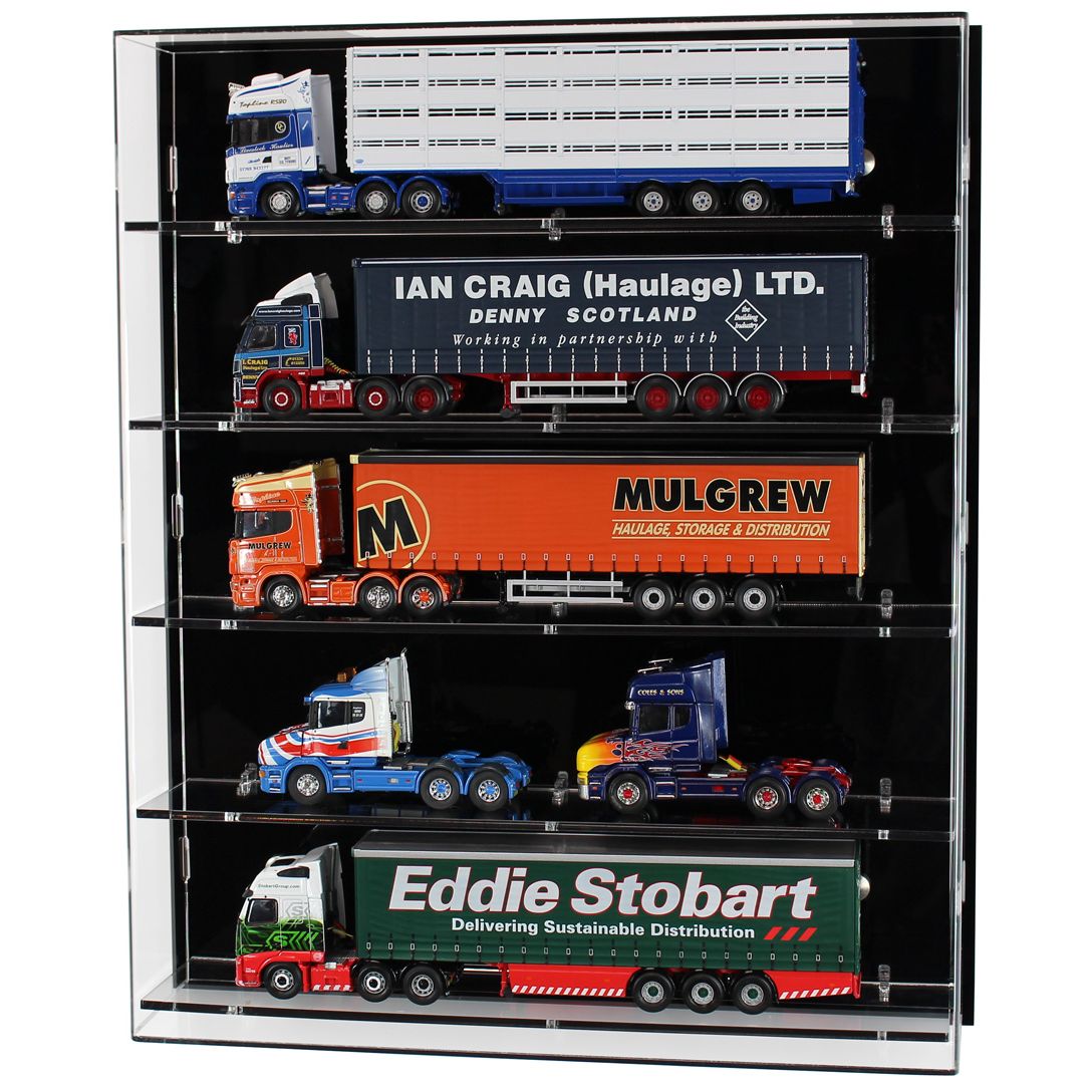 50 Model Racks 1:50 Scale Model Truck Wall Display Case (5 Shelf) – Model Display Cases