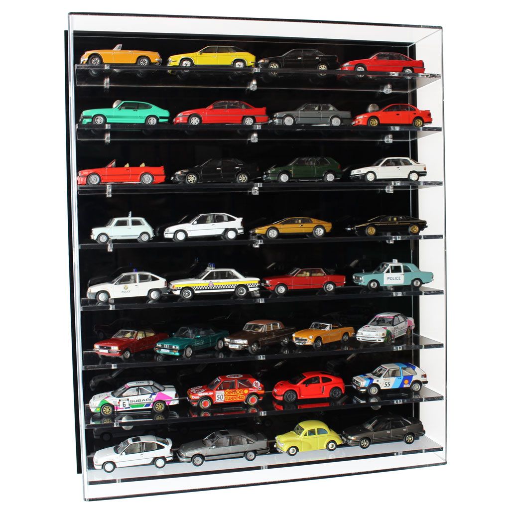 1:43 Scale Model Car Wall Display Case (8 Shelf)