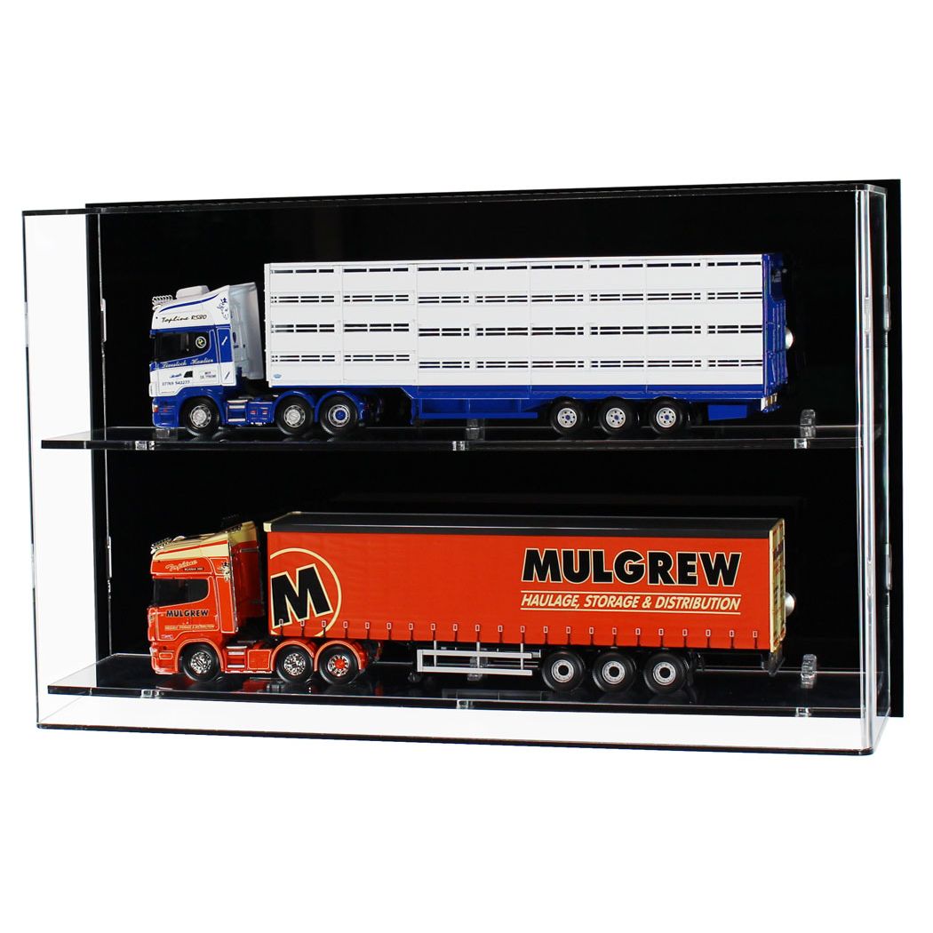 50 Model Racks 1:50 Scale Model Truck Wall Display Case (2 Shelf) – Model Display Cases