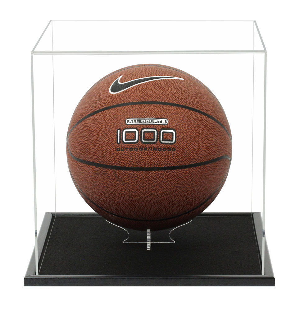 Basketball Display Case with a Wooden Base, Choice of Base Colours ...