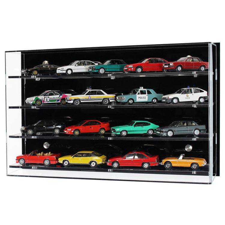 1:43 Scale Model Car Wall Display Case (4 Shelf) – Model Display Cases
