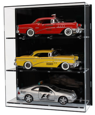 Front View of Acrylic Wall Display Cabinet for 1:18 Scale Model Cars