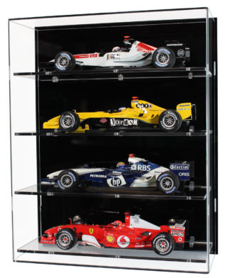 Front View of Acrylic Wall Display Cabinet for 1:18 Scale Model Cars